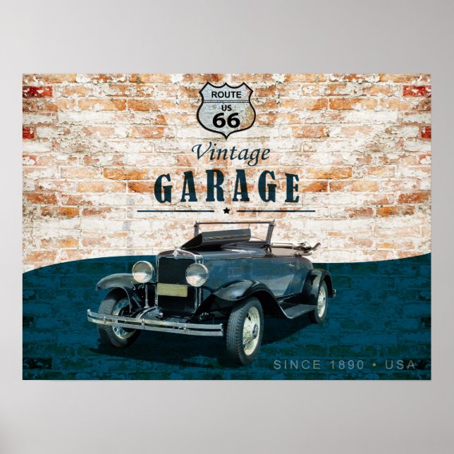 Poster Carro vintage Retroativo (Frente)