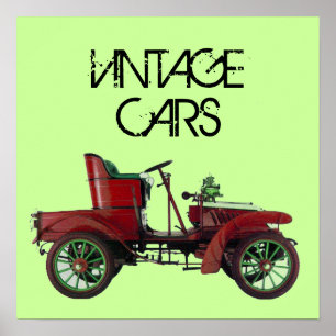 Poster CARRO VINTAGE VERMELHO/CLASSIC AUTOMOTIVE Green