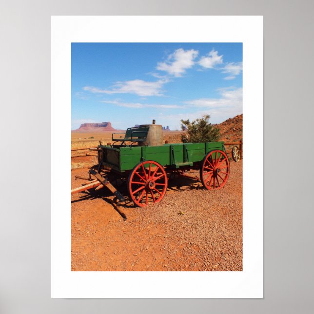 Póster Carroça no Monument Valley (Frente)