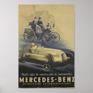 Poster Carros Antigos Mercedes-Benz