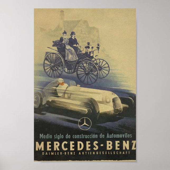 Poster Carros Antigos Mercedes-Benz (Frente)