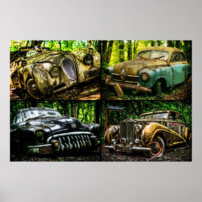 Poster Carros Clássicos Auto Graveyard (Frente)