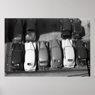 Póster Carros clássicos elegantes, os anos 40