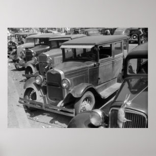 Póster Carros clássicos os anos 40 de Greensboro, Geórg