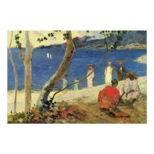 Póster Carros de Fruta Paul Gauguin na Turim Cove ou nos