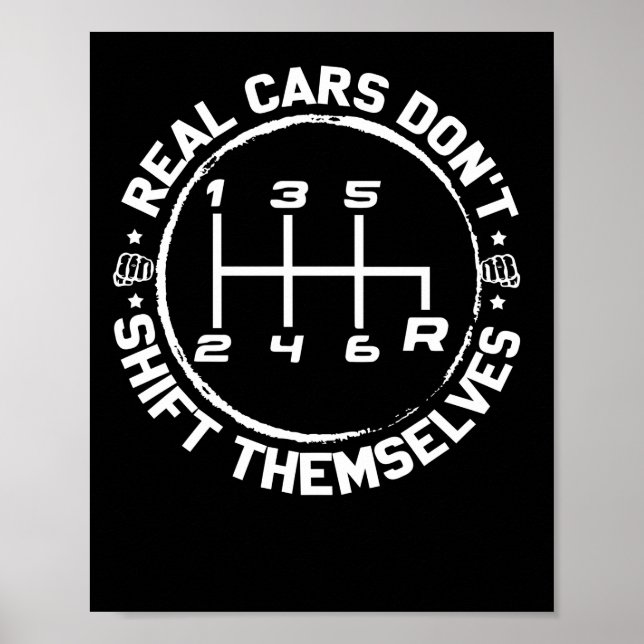 Poster Carros de verdade não se desloquem à deriva (Frente)