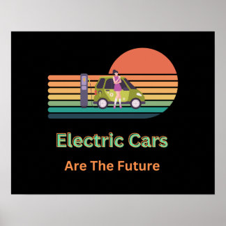 Poster Carros elétricos incríveis são o futuro