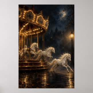 Poster Carrossel Surrealista à Meia-Noite