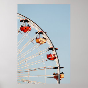 Poster Carrossel vermelho e castanho