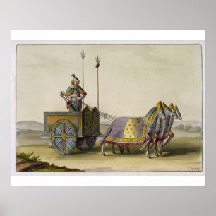 Póster Carruagem da Guerra Chinesa Antiga, do "Le Costume