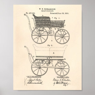 Póster Carruagem infantil de 1889