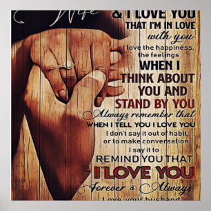 Poster Carta Adorável À Esposa, Bonita Presente,