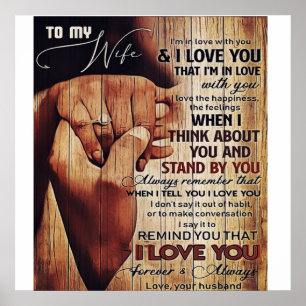 Poster Carta Adorável À Esposa, Bonita Presente,