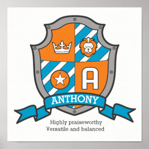 Poster Carta Anthony Um nome para rapazes que significa e