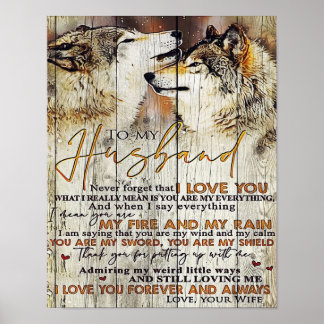 Poster Carta Ao Meu Marido, Bonito Cota Presente