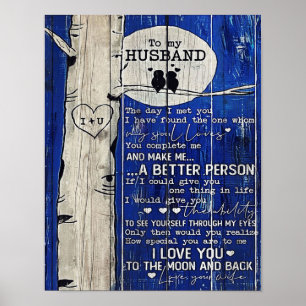 Poster Carta ao meu marido Presente para marido
