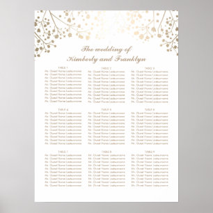 Póster Carta branca do assento do casamento da respiraç