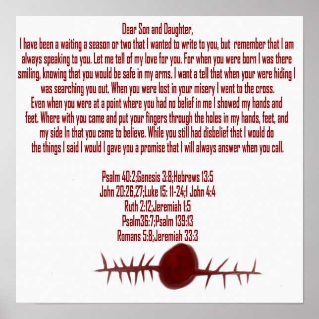 Póster Carta de amor de Jesus (Frente)