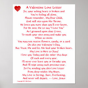 Poster Carta de amor dos namorados