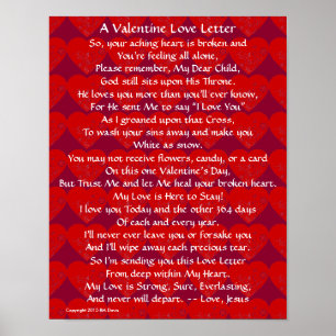 Póster Carta de amor dos namorados