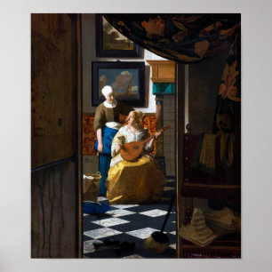 Poster Carta de Amor, Johannes Vermeer