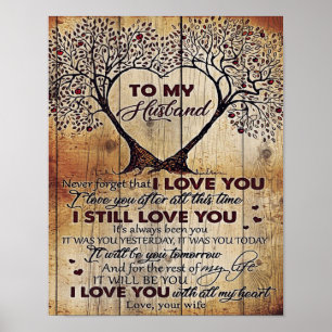 Poster Carta De Amor Para Marido Presente Especial Para