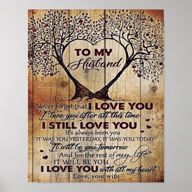 Poster Carta De Amor Para Marido | Presente Especial Para (Frente)