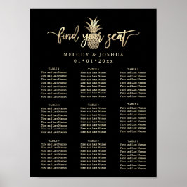 POSTER CARTA DE ASSENTAMENTO DE ABACAXI OURO FALSO