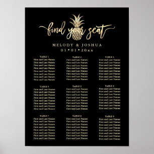 POSTER CARTA DE ASSENTAMENTO DE ABACAXI OURO FALSO