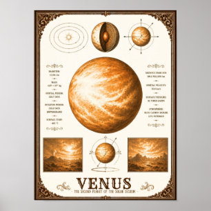 Poster Carta de Astronomia Vitoriana de Vênus
