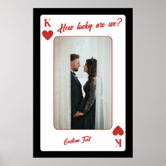 Poster Carta de Baralho Personalizada com Foto de Amor So