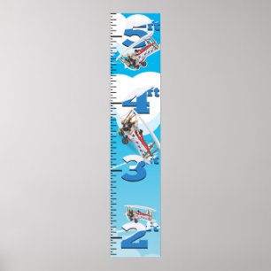 Poster Carta de crescimento do biplano