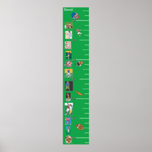 Póster Carta de crescimento do futebol