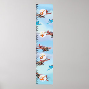 Póster Carta de crescimento dos Bi-Aviões