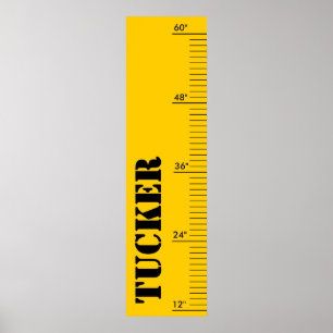 Póster Carta de crescimento personalizada - régua