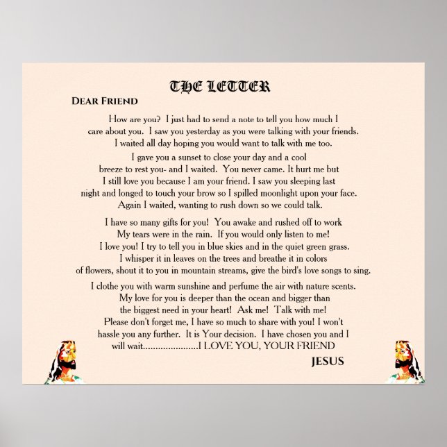 POSTER CARTA DE JESUS (Frente)