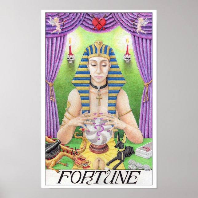 Poster Carta de tarô Fortuna (Frente)