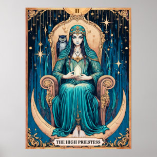 Poster Carta de Tarot, a Sumo Sacerdotisa 2