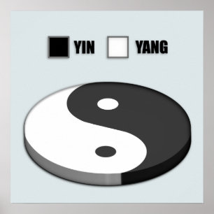 Poster Carta de torta de Yin Yang
