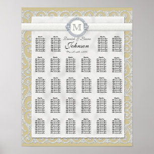 Póster Carta, diamantes & laço do assento da mesa da