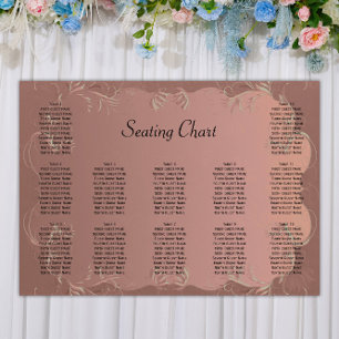 Poster Carta Dourado cor-de-rosa elegante do assento da