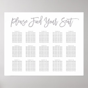 Póster Carta indicada por letras do assento da mão chiqu