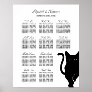 Póster Carta lunática moderna do assento do casamento do