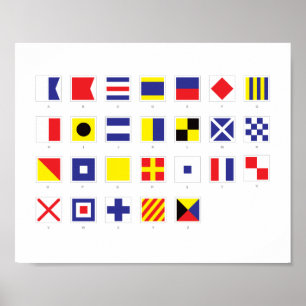 Poster Carta náutica da bandeira