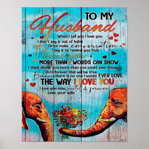 Poster Carta Para Marido Desdecoração Familiar Legal