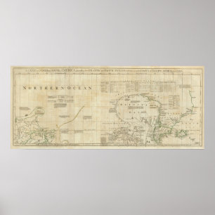 Póster Carta que contem a parte do mar gelado