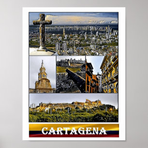 Poster Cartagena - Mosaico - Colômbia
