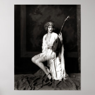 Póster Cartão adiantado do francês dos 1900s