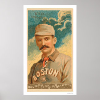 Póster Cartão Baseball King Kelly 1888
