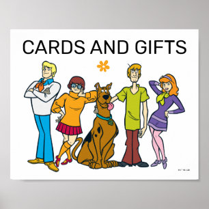 Poster Cartão de Aniversário do Scooby-Doo e Sinal de Pre